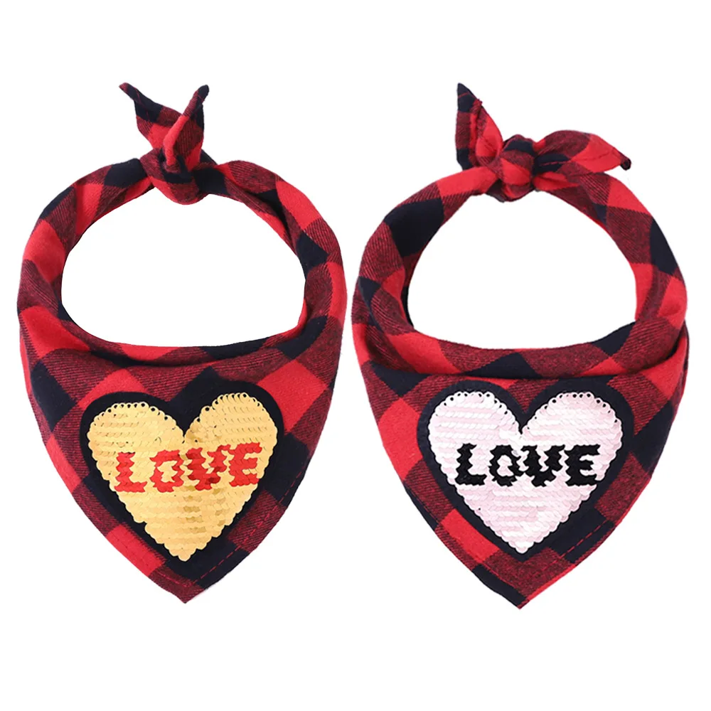 

Fashion Saliva Triangle Bandanas Dogs Kerchief Christmas Pet Scarfs For Festival