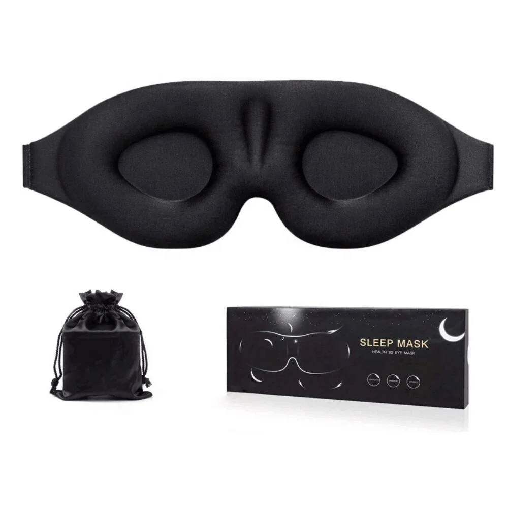 2026 New Arrival 3D Soft Comfort Eye Mask Sleeping Colorful Memory Foam Cotton Adjustable Tape Home Use Eye Cover for Men Women