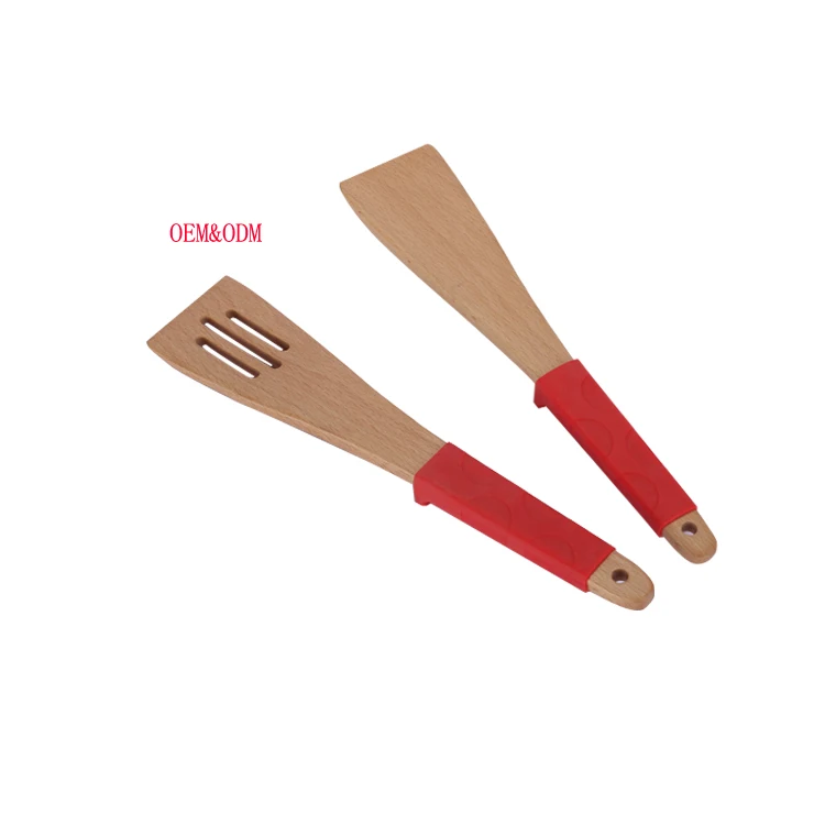 
Good Quality China Manufacturer Wooden Kitchen Utensils With Silicone Handle Cooking Kitchen Tools Utensils Set 