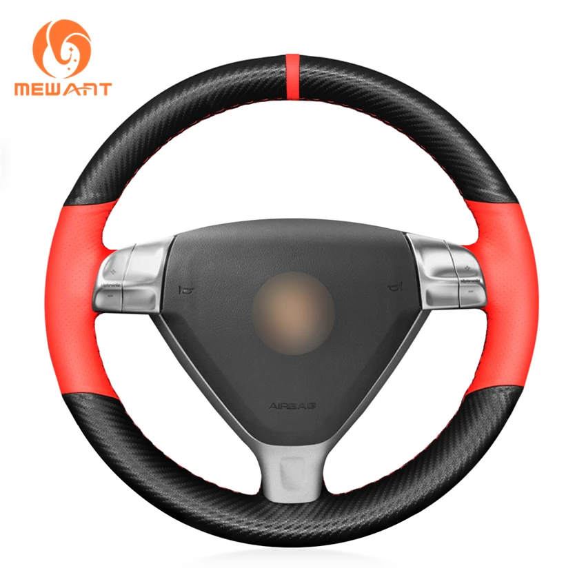 

Matte Carbon Red Leather Hand Sewing Steering Wheel Cover for Porsche 911 997 987 2005 2006 2007 2008 2009