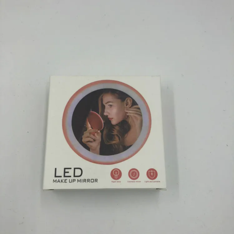 

Led Round Lights Single Small Pocket Size Compact Led Mirror