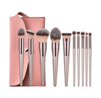 

4/9/10pcs design golden handles makeup brush set pincel de maquiagem