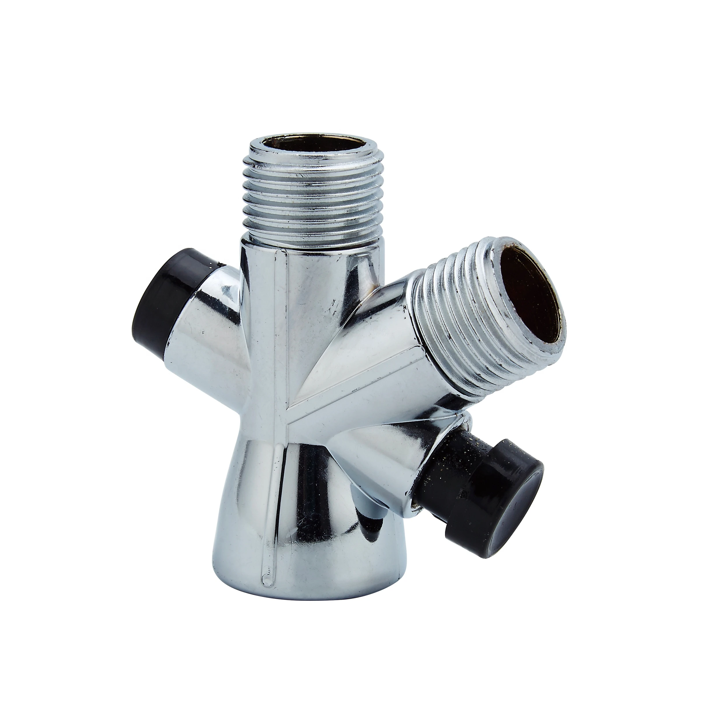 铬3 路淋浴分流器阀水分离器阀水流量控制阀 g1/2英寸软管连接器浴室