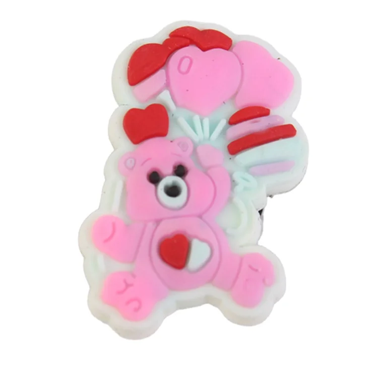 

Novelty Cartoon PVC Shoes Charms bear Shoe Accessories Shoe Buckle Decorations fit Clog Kids Gift