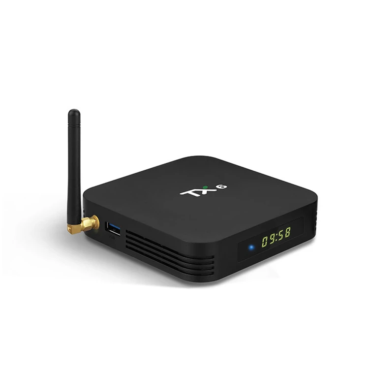 

Android 9.0 TV Box TX6 Android TV Box 4GB DDR3 32GB EMMC Dual WiFi 2.4G+5G 3D 4K Ultra HD H.265 USB3.0 Android TV Box
