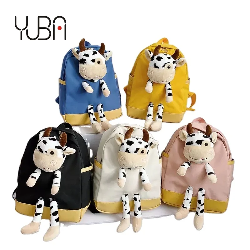 

New stylish kindergarten school bag kids backpack 2021 Cute little cow decoration bags for kids