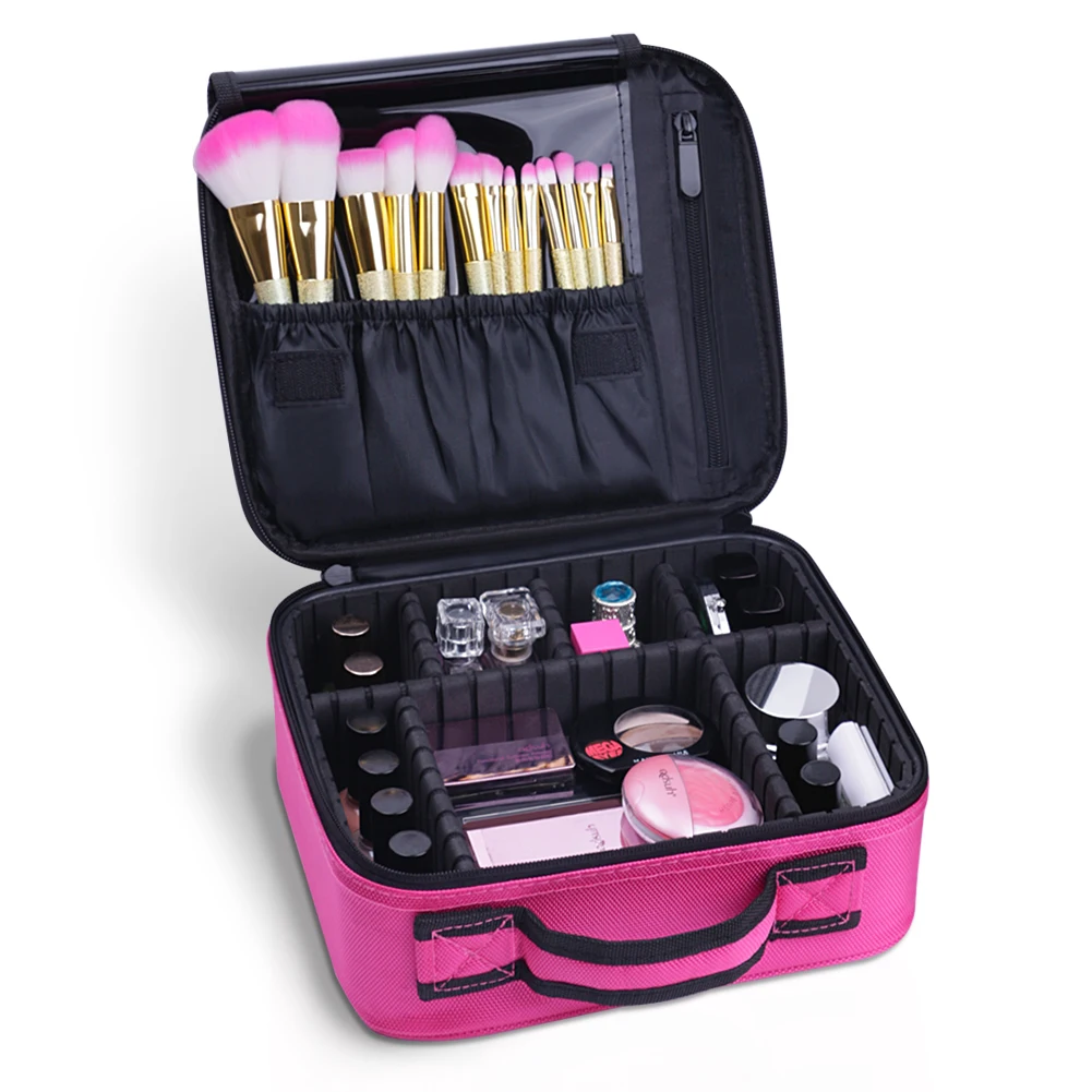 

Docolor PO-02 Make up Beauty Case Packaging Sturdy and durable combining space with different needs, Pink