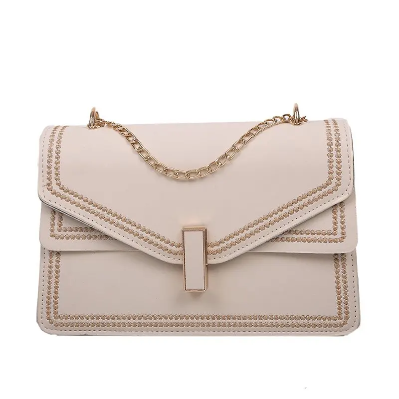 

High Quality Waterproof Sling Chain Pu Leather Purses And Handbags Women, Red,black,pink,creamy white
