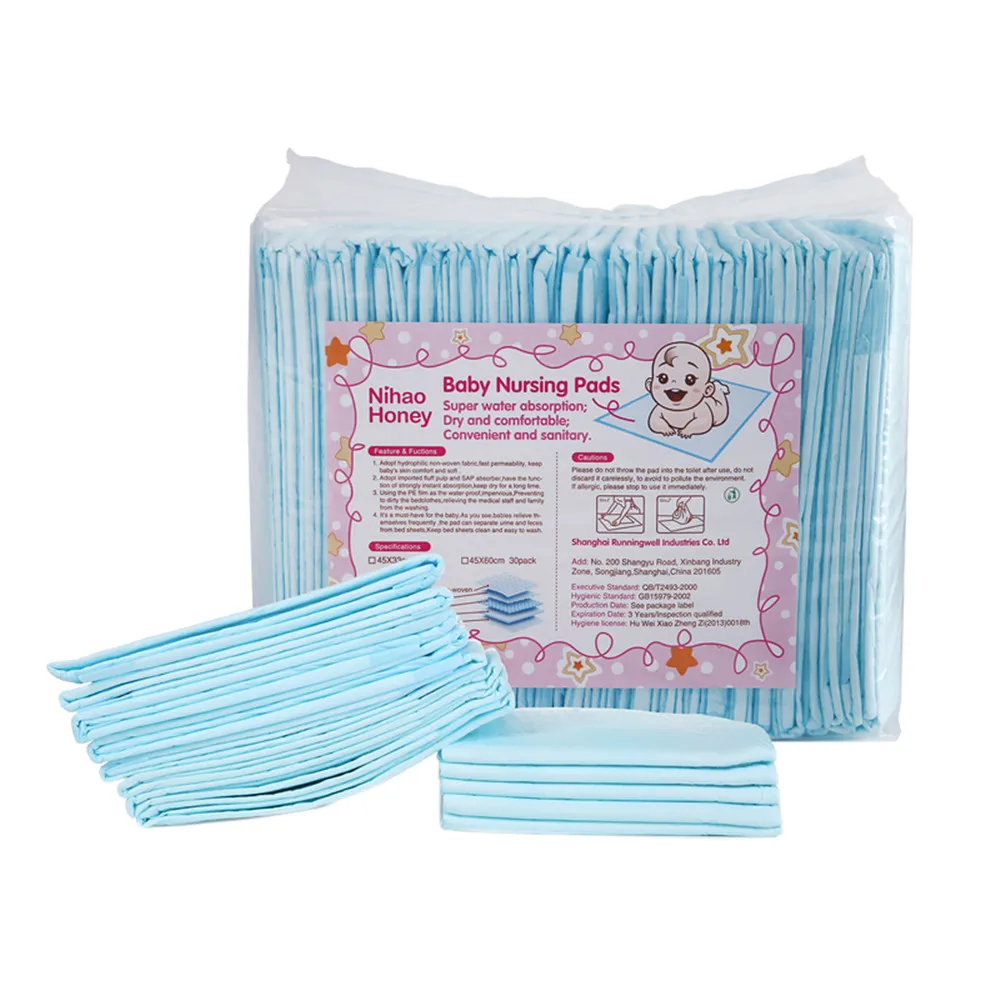 

45x33cm 50 pack baby pee pads and baby care nappy changing pad disposable underpad changjing pad disposable