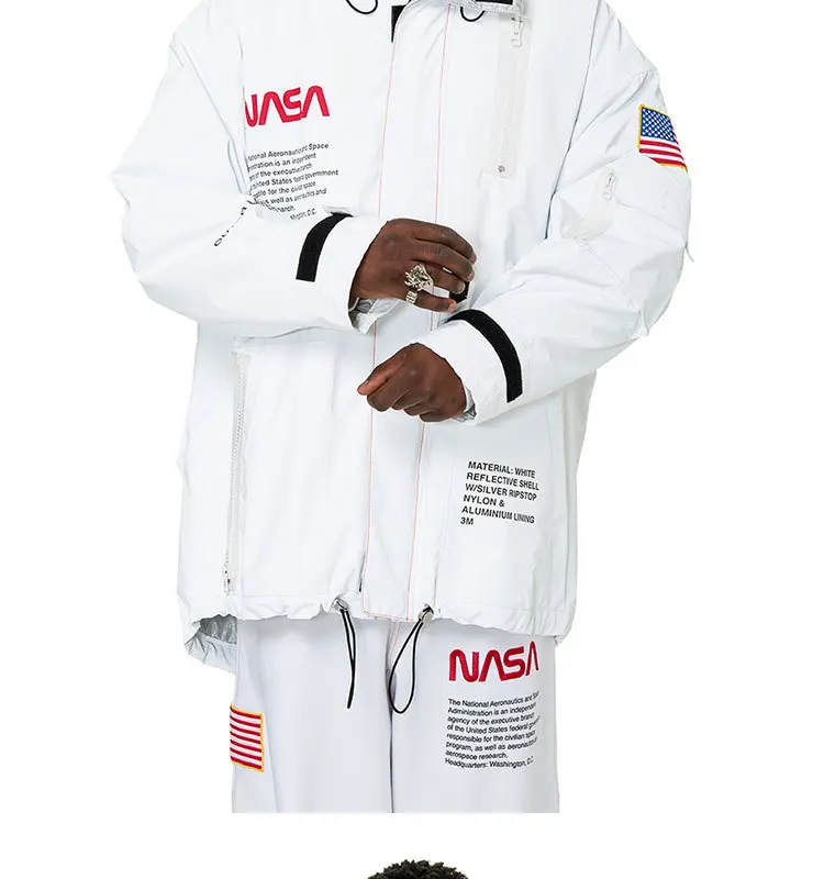 

NASA Astronaut Coat Coupled with NASA Reflective Jacket trench coats, Customized color