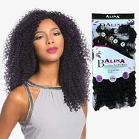 

6 PCS/Pack Alina 14 to 18 inch Jerry Curl Hair Bundles Synthetic Weaving Weft Hair Extensions For Black Women