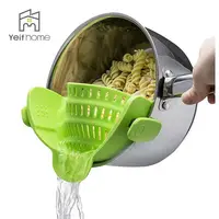 

Factory Supply Reusable Home Kitchen Strainer Clip On Silicone Colander