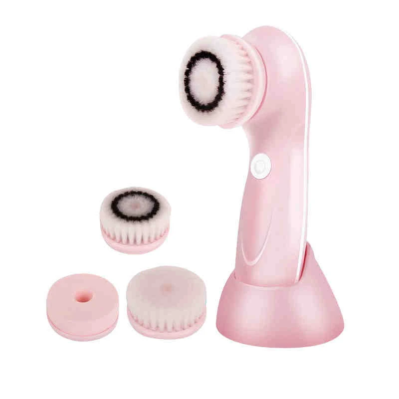 

Electric Silicone Facial Cleaning 3 in 1 Replaceable Brush Waterproof Silicone Facial Cleansing Brush