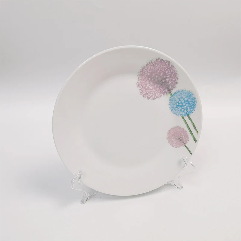 

8'' Round Dishes Nordic Style Simple White Ceramic Flat Plate Tableware