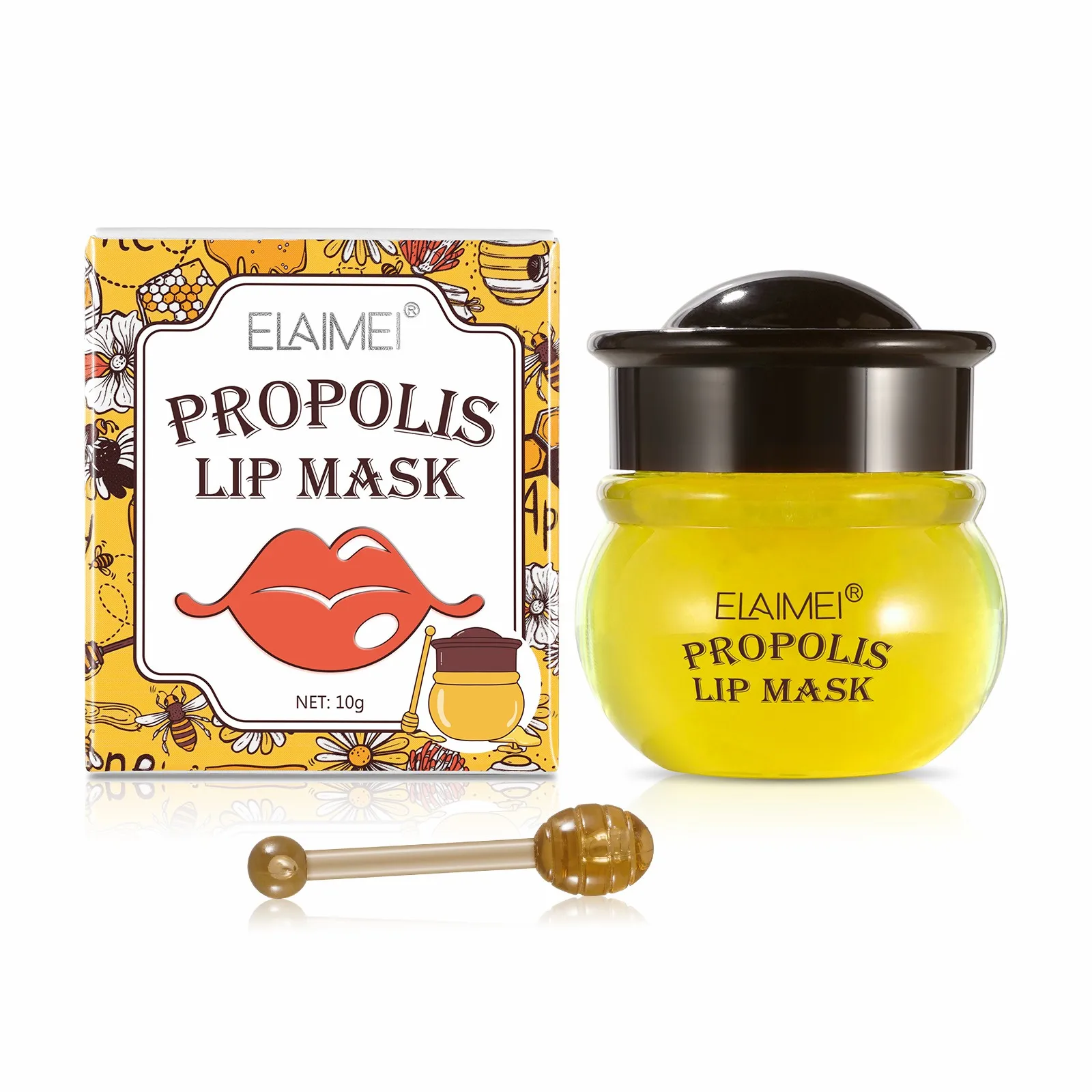 

Amazon Hot Sale vegan nourishing lip balm custom logo sleeping moisturizing bee honey lip mask