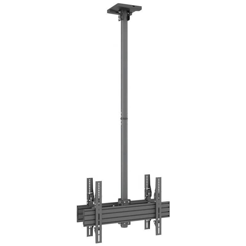 

Up And Down Free Adjustment Back To Back Dual Screens Ceiling TV Mount For 32-65inch TVs, Powder black