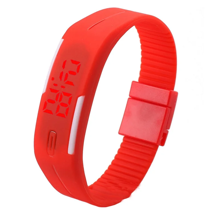 

Fashion Design Ultra Thin Sports Silicone Digital watch LED digital A watch suitable for running