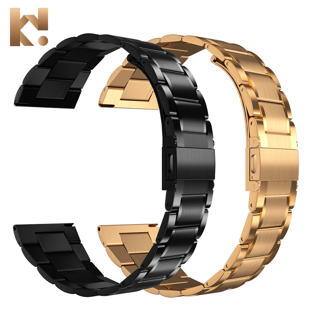 

Keepwin 2021 Hot Sell for Custom Design samsung/ huawei stainless steel watch band, Silver/rose pink/gold/black/gun