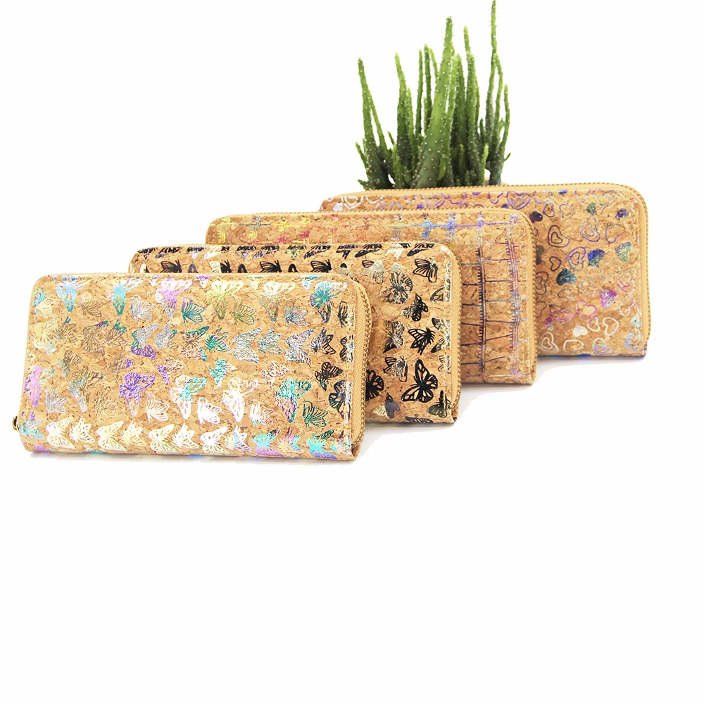 

Vegan Cork Leather Portugal Women Wallet Clutch Bag Cork Wallet, Customized