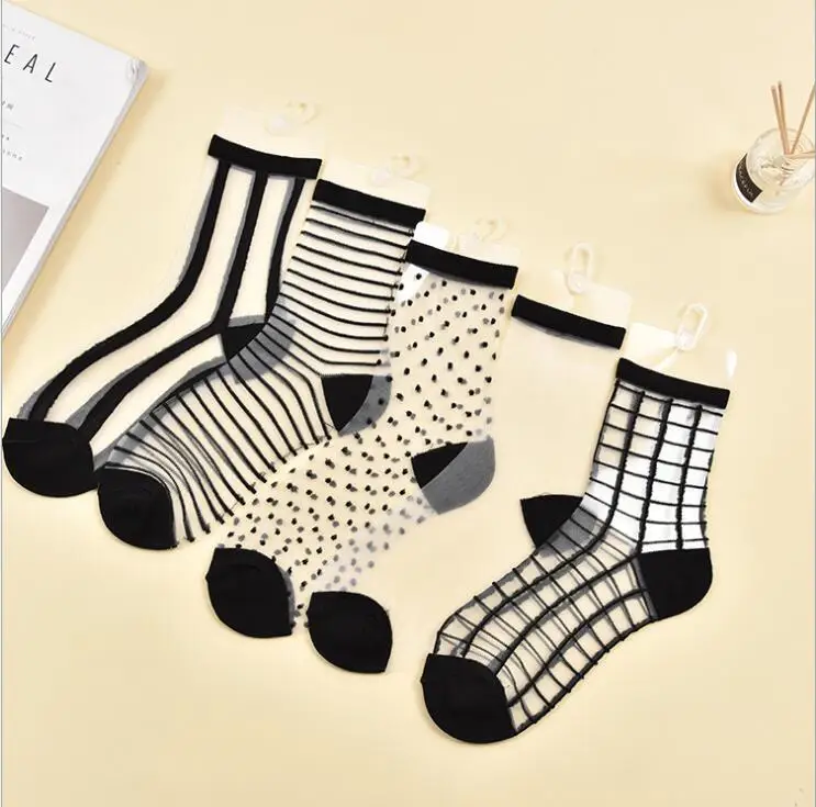 

fashion transparent sheer socks, Customized