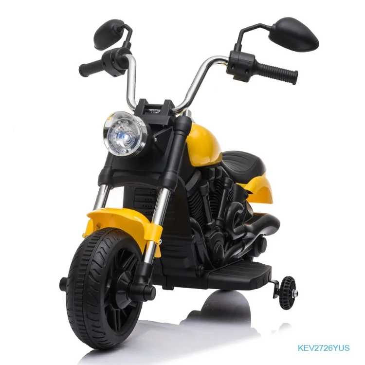 

US Free shipping 6v kids ride on electric car single drive motorcycle with training wheels