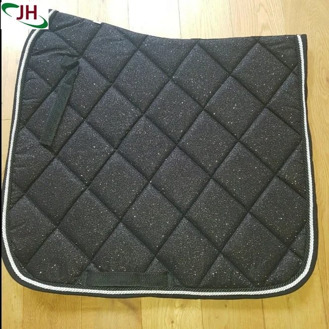 

Black Glitter Sparkly Saddle Pad Full Dressage, Customized