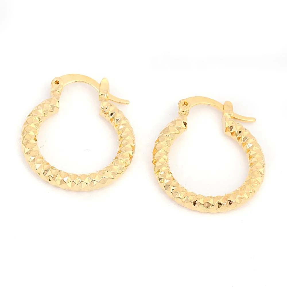 

Trendy Bridal Men Jewelry Gold Color Brincos Women Hoop Earrings Gold Color Earrings