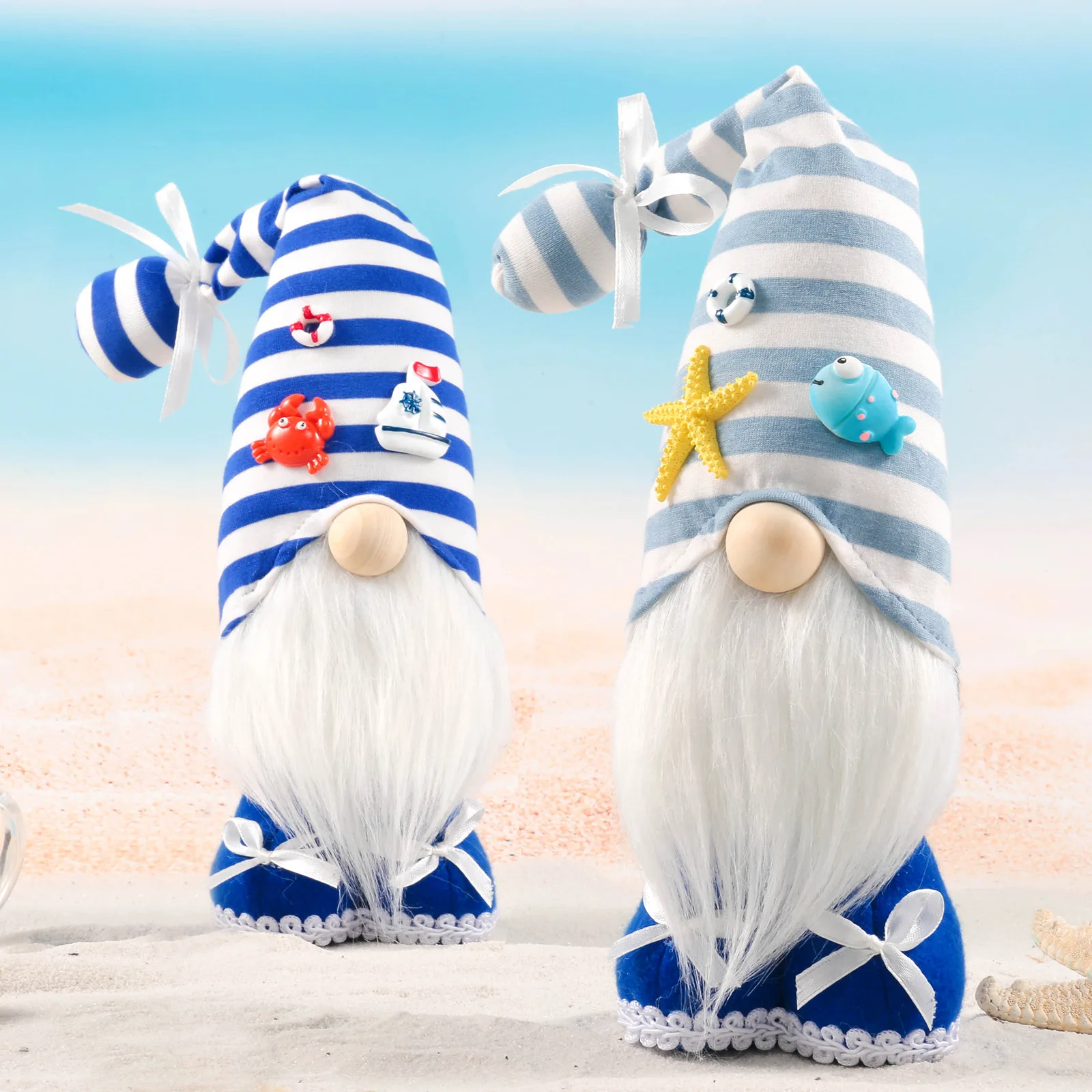 

Summer Stripe Ocean Gnome Scandinavian Tomte Nisse Swedish Fresh Ocean Elf Home Farmhouse Kitchen Summer Decor