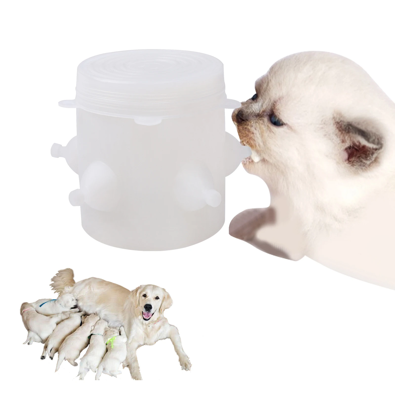 

2021 new cat programmable pet feeder miracle nipple pet milk feeder silicone nipple
