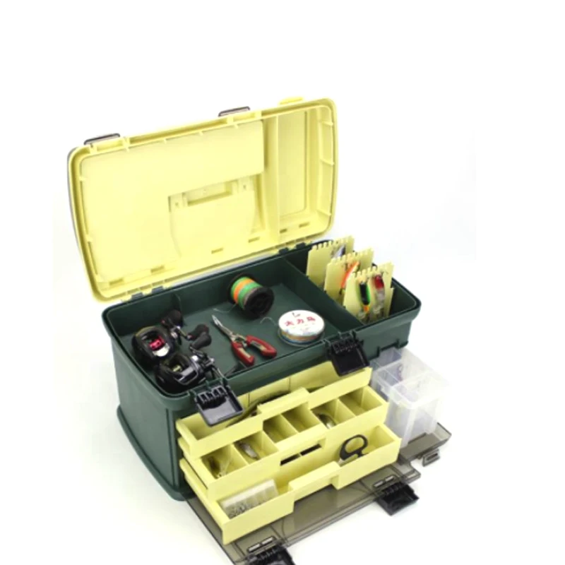 

the priority choice of fishing tool for fishing with large capacity big fishing tackle box, Green