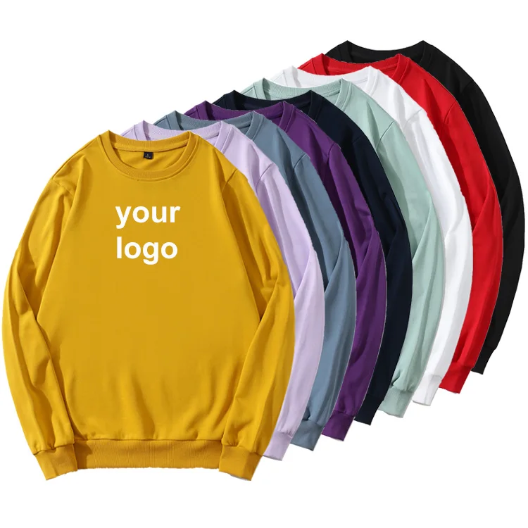 

High Quality 400gsm Customized Logo Plain Crewneck 100% Cotton Sweatshirt Unisex Men Sweatshirts Style 2020 Sweatshirt