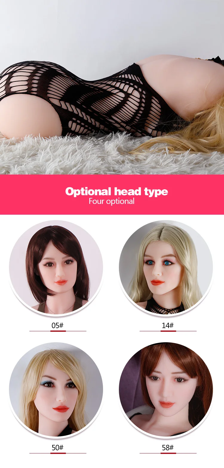 Hot sell 62cm new design mini sex doll half body realistic sex dolls different  head adult sex toys for men