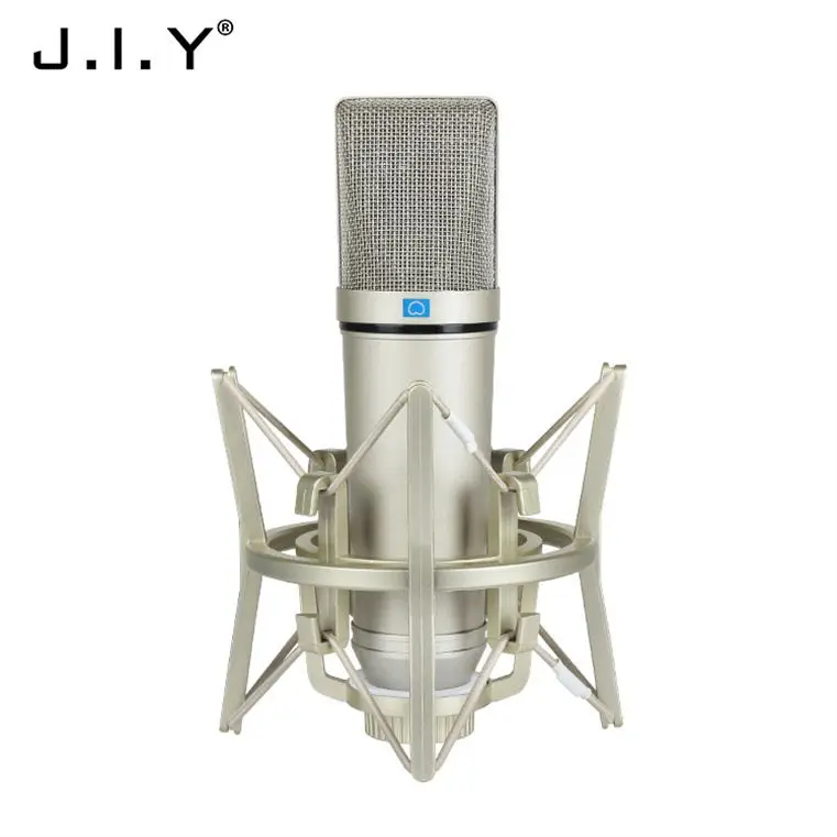 

U87 Network Monitor Recording Microphone Professional Condenser Usb Microphone With Stand, Champagne
