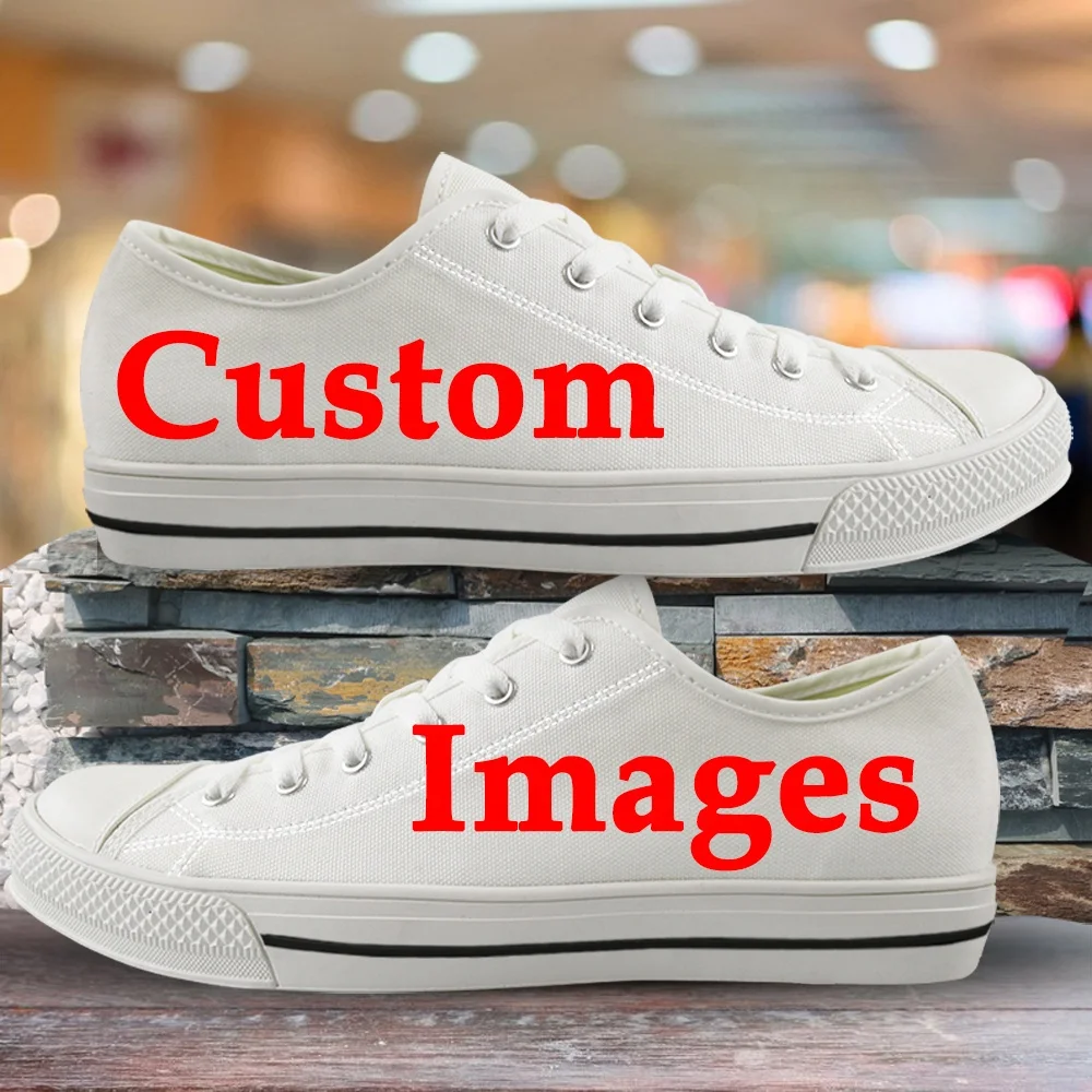 

Custom Your Logo/Iimage/Design/Name/Photo Printed women Low Top Canvas Shoes Casual Spring/Autumn Vulcanized Sneakers Lady Shoes, As image shows