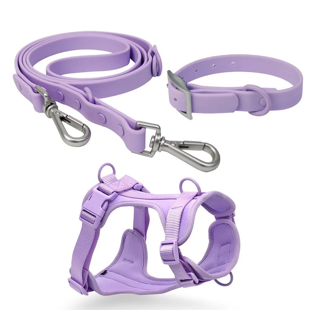 

pet dog harness vest sets fashion pet harness collar leash set pet accessories 2022, Six colors