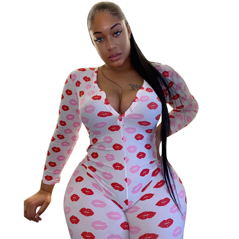 

Wholesale women adult onesie pajamas long sleeve plus size sexy tights homewear pajamas