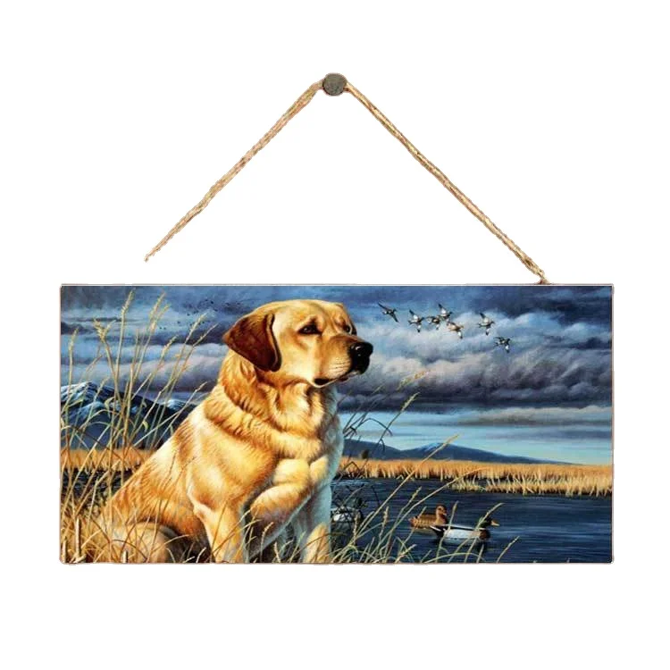 

New Product Art Dog Wooden Pendant Sign Custom-Made Wooden Pendant Tag Maker Pet House Decoration