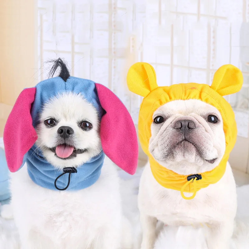 

new pet medium and big dog hat Hot selling new pet headgear for hats supplies headdress stupid donkeyy, Blue yellow