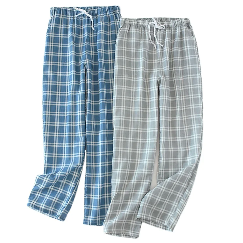

Trousers Plaid Knitted Sleep Pants Mens Pajama Pants, Shown