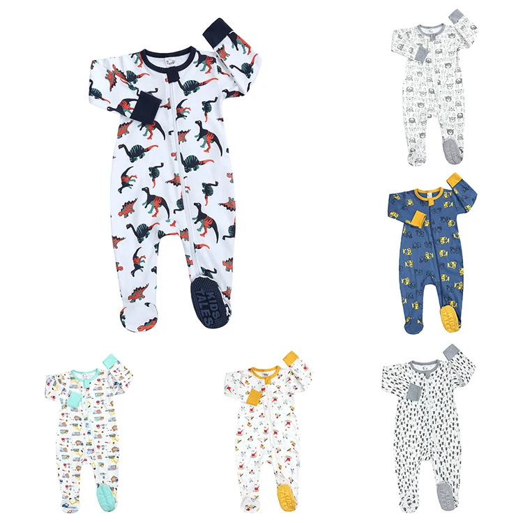 

OEM Baby Rompers With Zip Long Sleeve 100% Cotton Baby Romper Animal Romper Baby Newborn, Picture