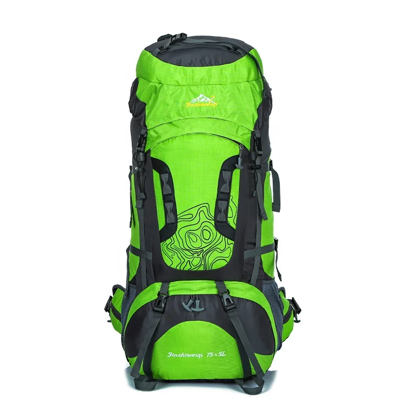 

Hot sale 80L light weight large capacity polymide hiking backpacks waterproof hiking backpacks, Customized