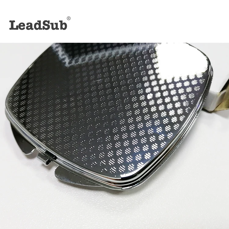 

Leadsub Small metal Pocket Mirror Personalized Folding Custom Compact Makeup Mirror with sublimation Aluminum sheet