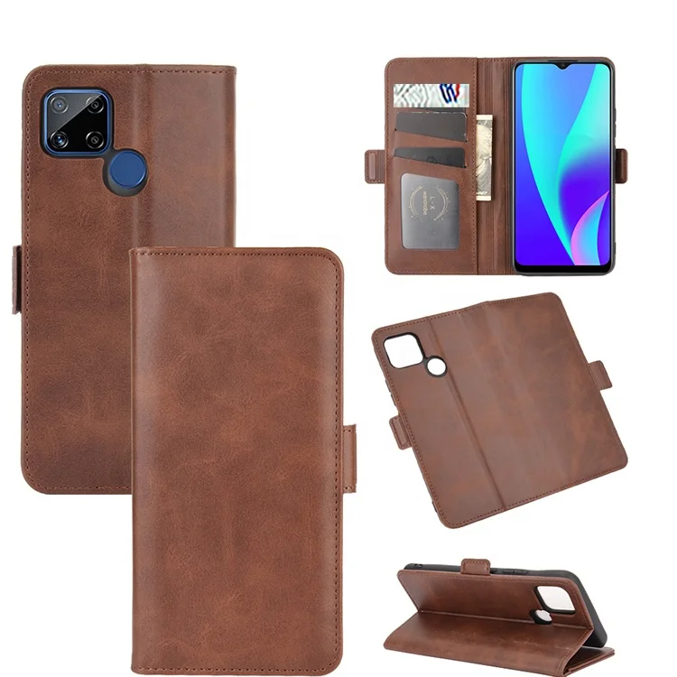 

Realme C12 Realme Narzo 20 Realme 7i Luxury Calf Flip Wallet Pu Leather Back Cover