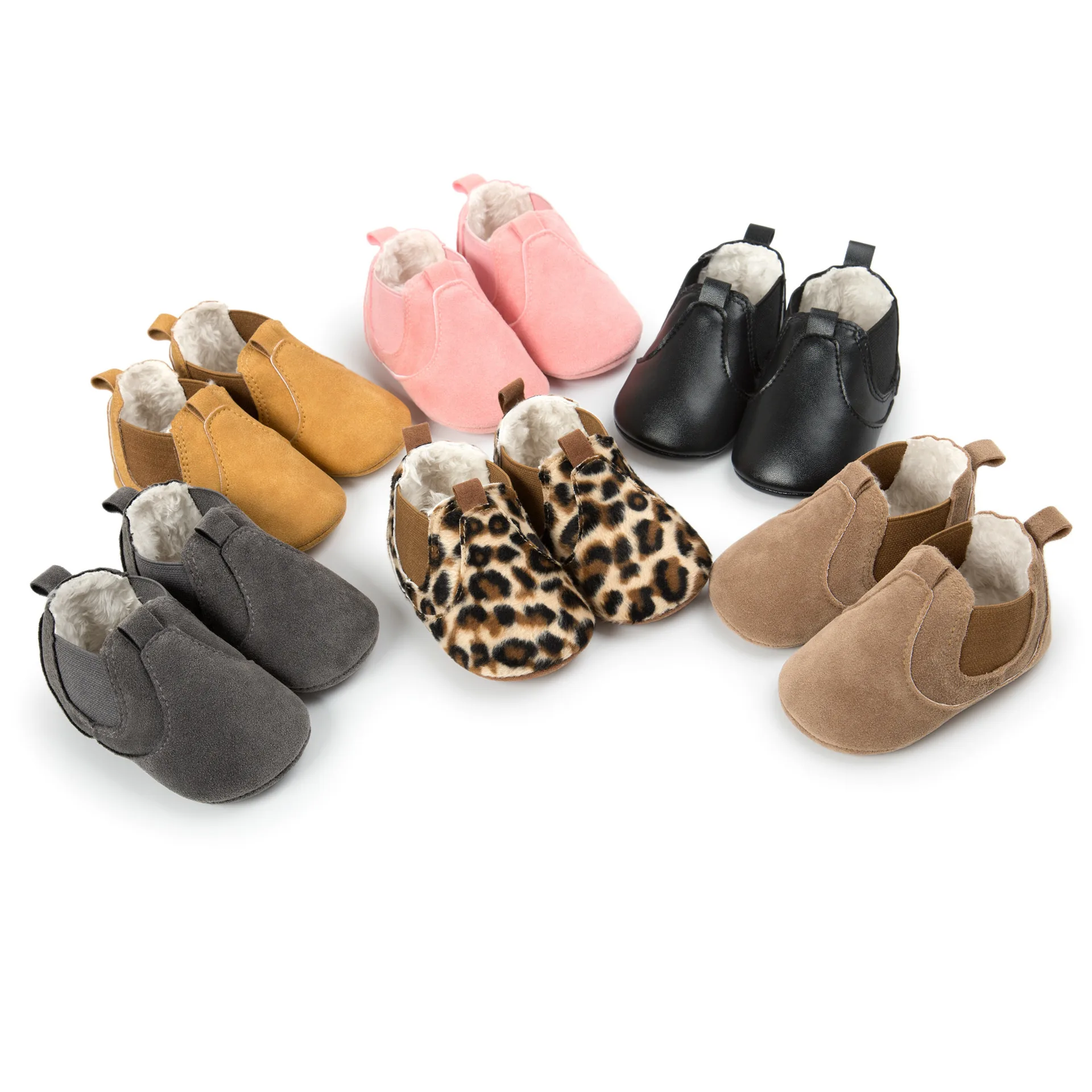 

New arrival 2020 Faux suede upper Rubber sole toddler booties winter outdoor Baby Boots, 6 colors