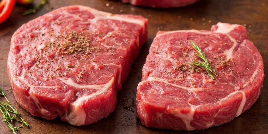 Grilled steak with salt and pepper rub