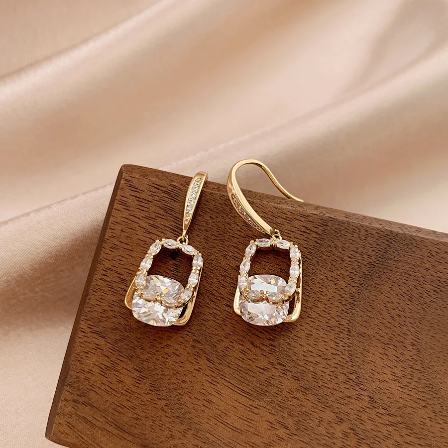 

fashion drop hook earrings crystal for women