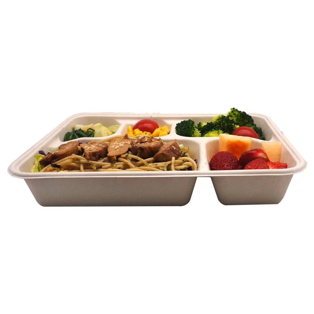 

Eco-friendly Disposable Multi-layer Lunch Box with Lid, Natural wood