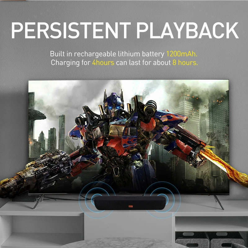 Wholesale 10W Portable LoudSpeaker Home Theatre System multimedia Wireless Sound Bar Blue tooth Speaker - ANKUX.COM