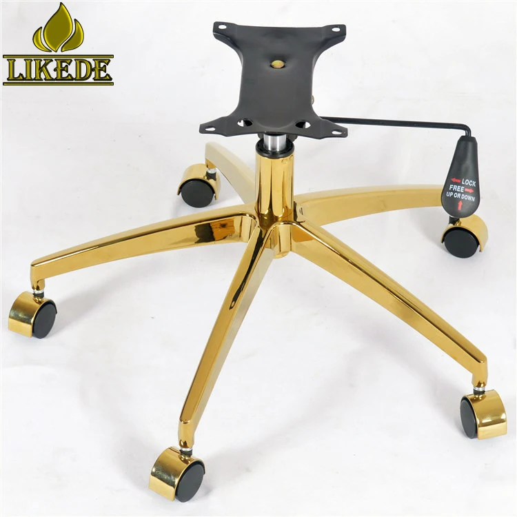 Gold Plated Aluminum Alloy Desk Chair Base Executive Chair Feet