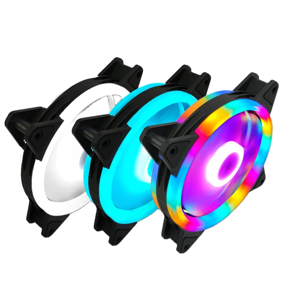 

REDSTORM 120mm Computer Cooling Fan RGB PC Radiator Case Adjustable Fan LED Heatsink Colorful Cooler Fans For Computer PC